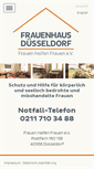 Mobile Screenshot of frauenhaus-duesseldorf.de